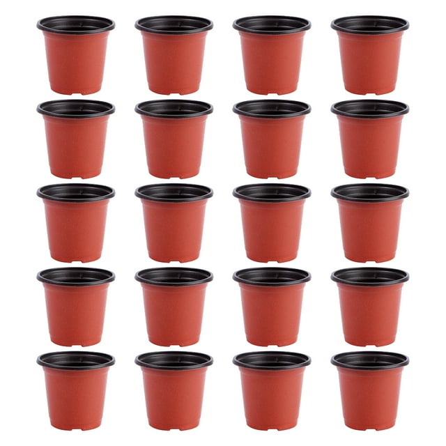 20pcs Simple Plastic Plant Pot Garden Flower Planter Plastic Plant