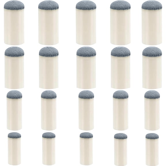 20pcs Slip On Pool Cue Tips, 4 Sizes Pool Queue Stick Tips Replacement Kit, Billiard Cue Sticks Tips Pool Cue Repair Kit Pool Table Accessories (9mm/ 10mm/ 12mm/ 13mm, Each Size 5pcs)