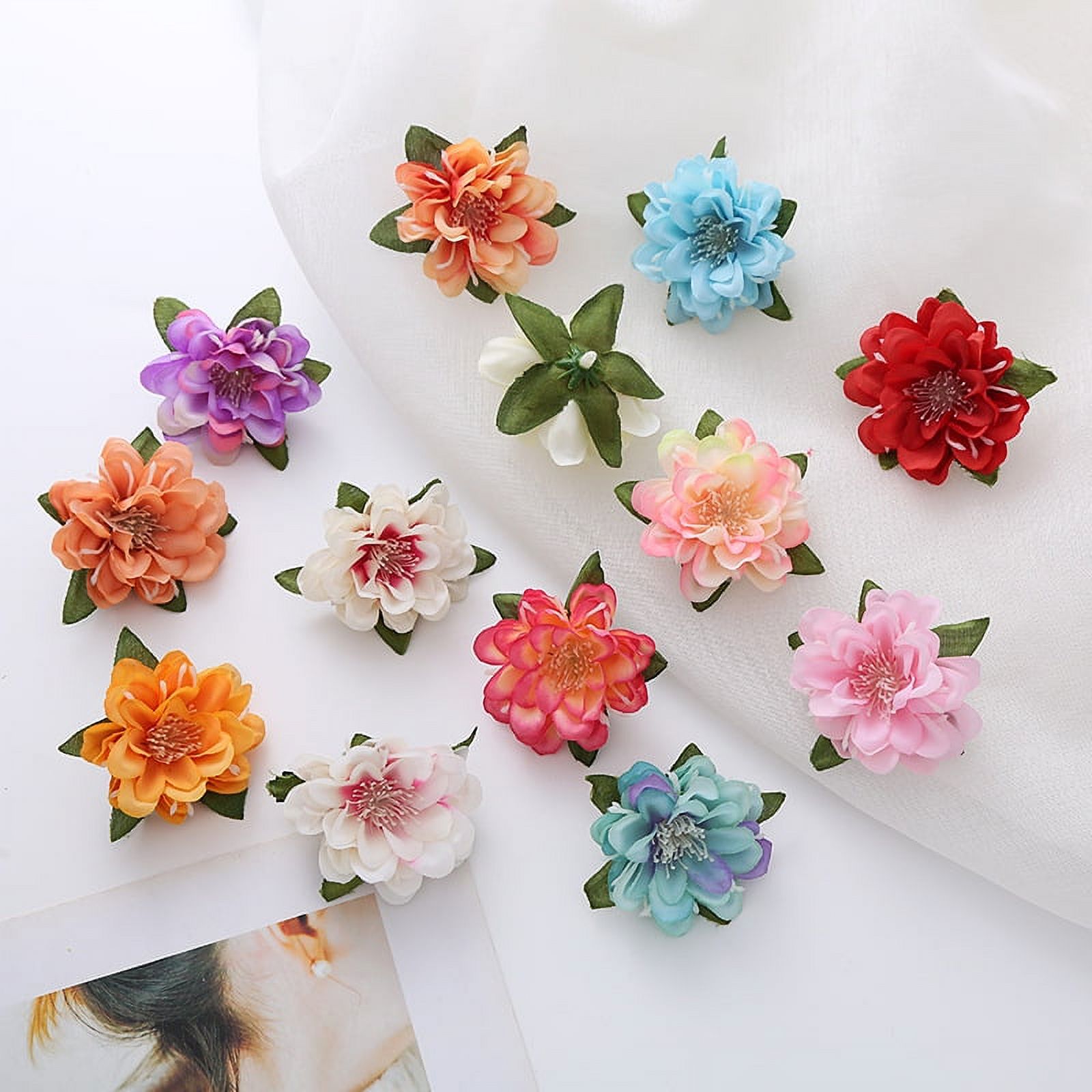 20pcs Small Artificial Flower Heads Mini Flower Arrangement Craft