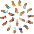 thumbnail image 1 of 20pcs Small Cork Plugs Cork Stoppers with 10 Colors Beads Mini Wine Bottle Corks Stoppers Replacement Cone Cork Charms Stopper Corks, 1 of 5
