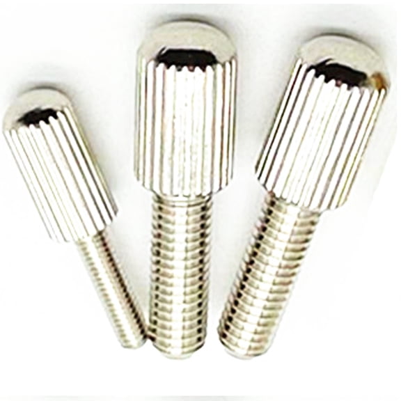 (20pcs) Small Head Hand-tightened Nickel Plated Brass Screws M3x12mm