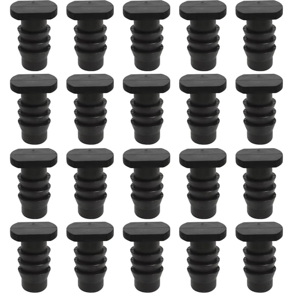 20pcs Soaker Hose End Cap 3/8 Inch 9525mm Plug Fittings for Drip Irrigation Agricultural Water Sealing Garden System Bore Capillary Line Goof Tubing Connector Closure Fits 8510mm Inner Pipe