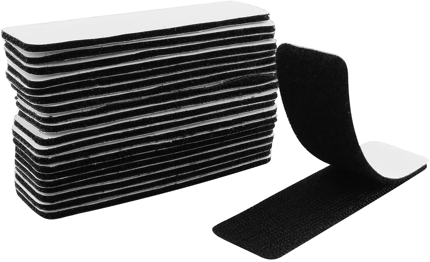 20pcs Sofa Cushion Sheet Sticker Pads 100x30mm Rectangular Black Sofa Cushion Velcro with