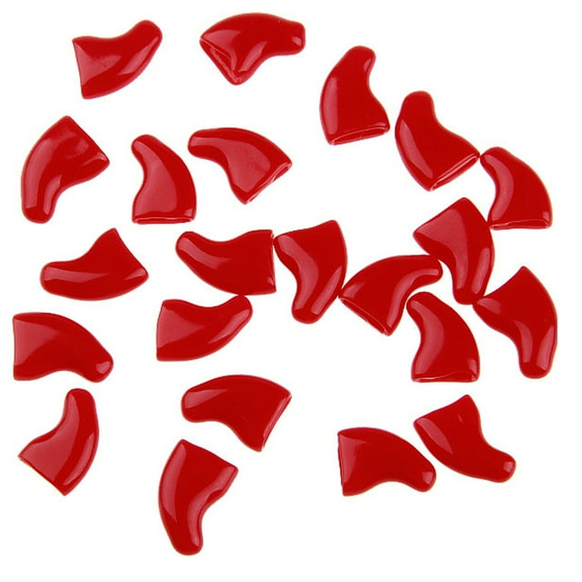 20pcs Soft Silicone Soft Cat Nail Caps Colorful Cat Paw Claw Pet Nail