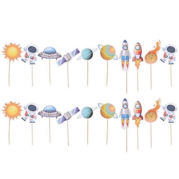 20pcs Space Theme Cake Decor