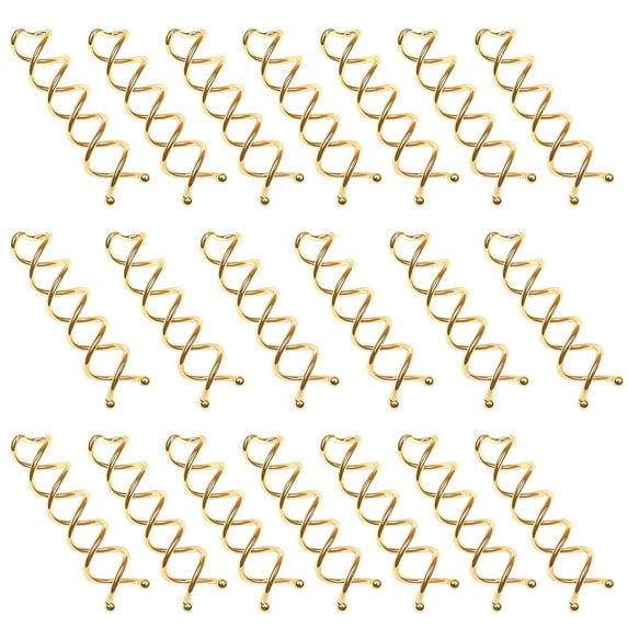 20pcs Spiral Bobby Pins Casewin 2 Inch Gold Metal Fast Bun Hair Accessories Spiral Hair Pins Twist Screw Hair Pins for Women Hair Style DIY