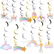 20pcs Spiral Hanging Drops  Birthday Party Decorative Hanging Drops Cake Backdrop Hanging Drops for Girl Boy ( Style)