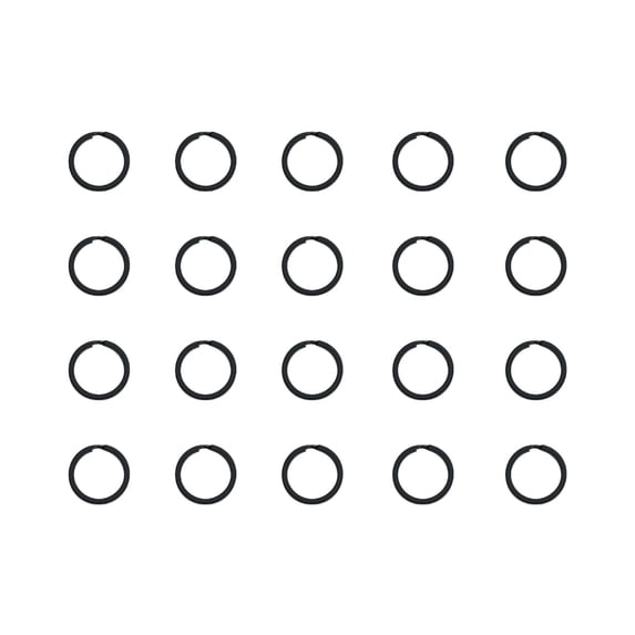 20pcs Split Key Rings Metal Flat Round RingsC0rr0s10nResistant Key Rings