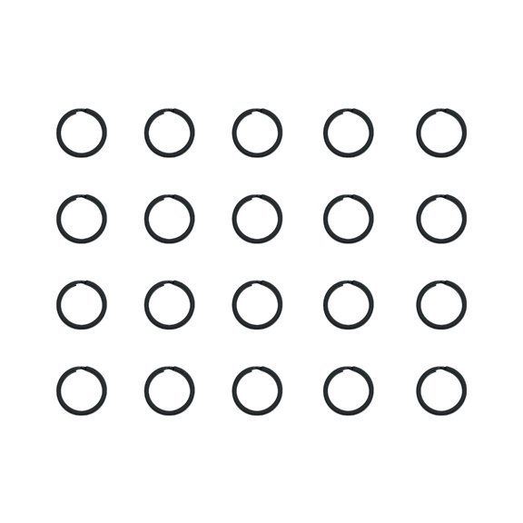 20pcs Split Key Rings Metal Flat Round RingsC0rr0s10nResistant Key Rings