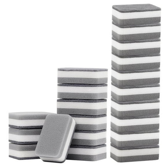 20pcs Sponge Scouring Pads Dish Washing Scrub Sponge Cleaning Scrubber Brush for Kitchen Garage Bathroom House