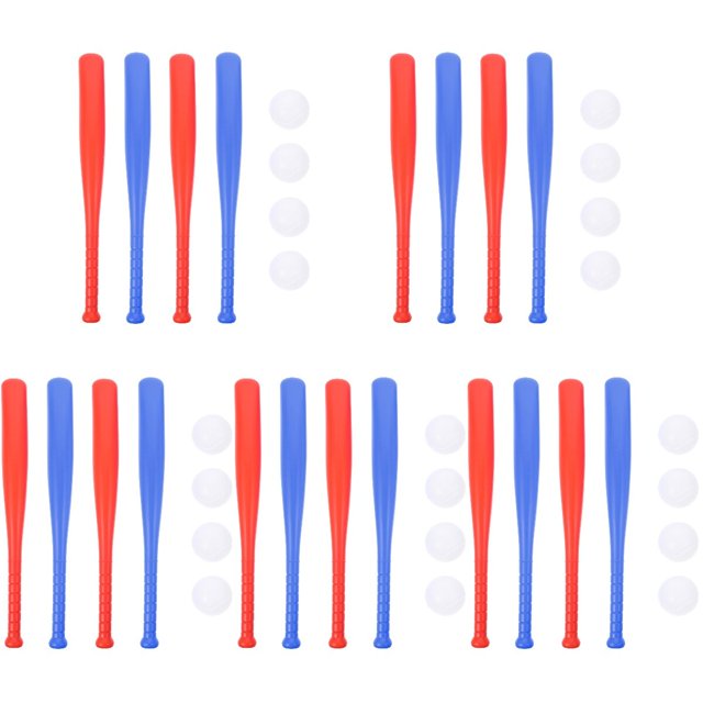 20pcs Sports Plastic Baseball Bat with Ball Set, Kids Plastic Bats