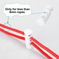 thumbnail image 1 of 20pcs Spring Cord Locks Plastic End Clip Stoppers Fastener Double Holes Rope Toggle Slider, White, 1 of 7