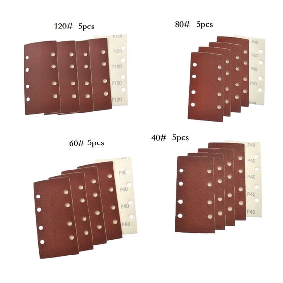 20pcs Square Sandpaper Flocking Sand Paper Sanding Discs Abrasive Sheets Woodworking Polishing Tool 93x185mm Sandpaper Sheets
