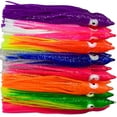 thumbnail image 1 of 20pcs Squid Skirts Fishing Lure Trolling Fishing Lures Soft Octopus Baits for Saltwater Fishing 6in/15CM (Mix Color), 1 of 7