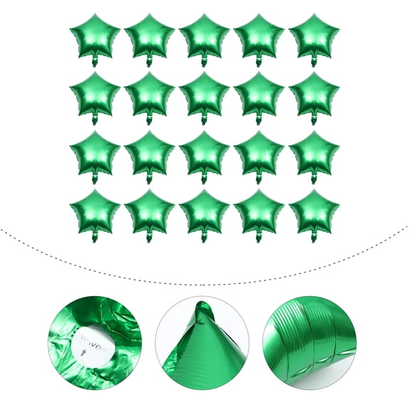 20pcs St. Patricks Day Balloons Set Star Shape Balloons Romantic Bunting Foil Balloons St. Patricks Day Party Scene Layout Balloon Props for Wedding Party 18Inches
