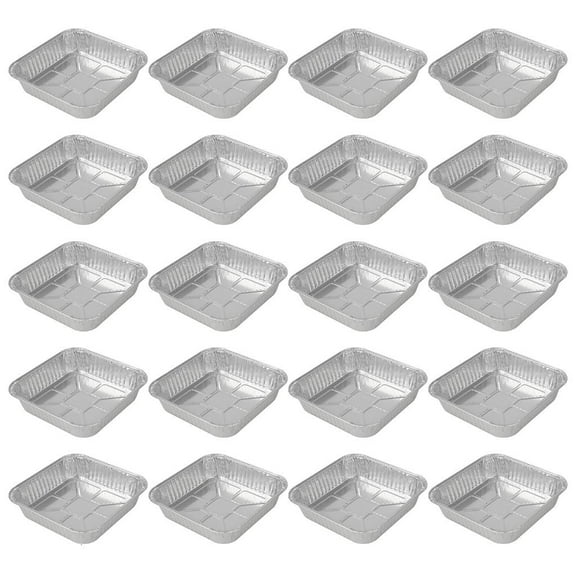 20pcs Stackable Baking Trays for Air Fryers Use Square Aluminum Foil Containers