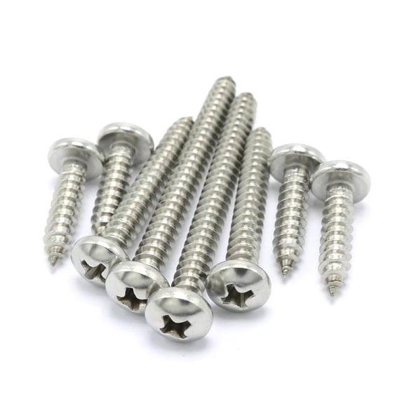 20pcs Stainless Steel Cross Pan Round Head Self Tapping Wood Screw(ST4.8-16mm)