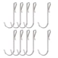 thumbnail image 1 of 20pcs Stainless Steel J Shaped Hooks, Clip-on Hook Wire Rack Hook for Kitchen Bathroom Wire Shelf Silver, 1 of 6