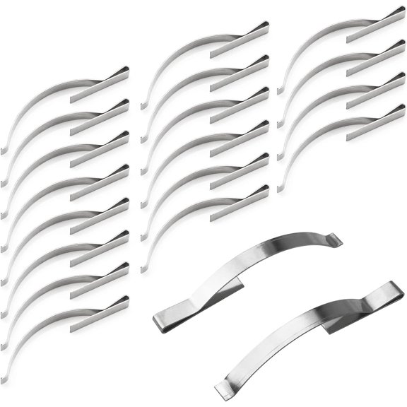 20pcs Stainless Steel Window Screen Tension Spring Corner Clips 0.5x5x56mm Holding Screen Sliding in Aluminum Channel Safely and Securely