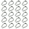 thumbnail image 1 of 20pcs Stainless Wire Rope Thimbles Rigging Sturdy Wire Fixing Rope Thimbles, 1 of 6