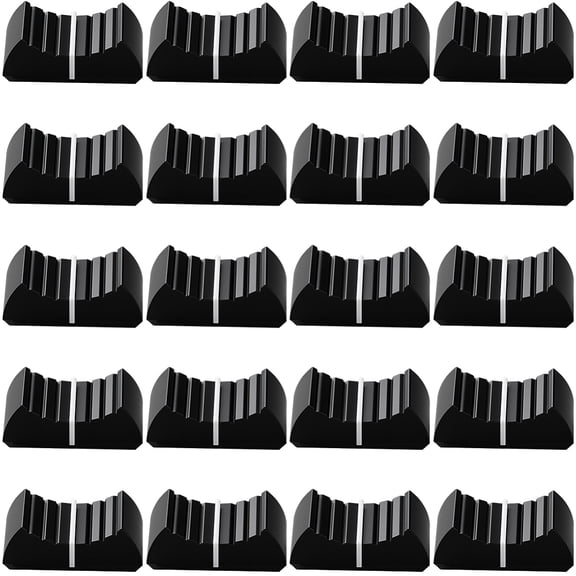 20pcs Straight Slide Potentiometer Flat Push Knob Console Replacement Fader Knobs Plastic Mixer Fader Cap for Potentiometer Guitar