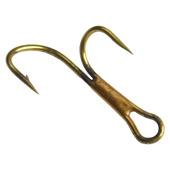 20pcs Strong Double Fishing Hooks Barbed Hooks for Zander Fishing Made from Carbon Steel (2#)