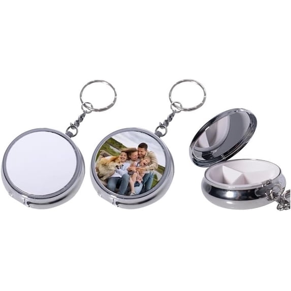 20pcs Sublimation Blank Pill Box 3 Compartment Medicine Pill Case Portable Pocket Decor Metal Box