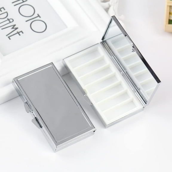 20pcs Sublimation Blank Pill Box Metal Rectangle 7 Compartment Medicine Pill Case One Week Portable Pocket Box Gift