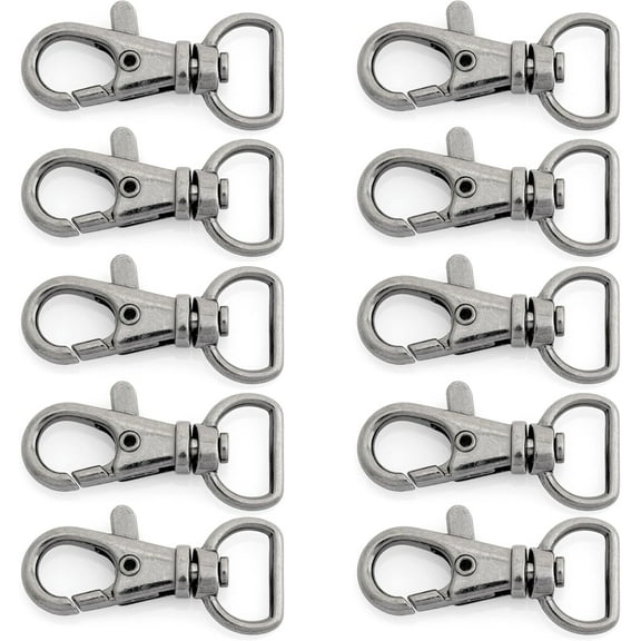 20pcs Swivel Lobster Claw Clasp Trigger Snap Hooks for Purse Making Macrame Lanyard Clip CSPS (1/2 Inch, Gunmetal)
