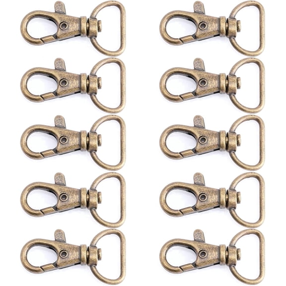 20pcs Swivel Lobster Claw Clasp Trigger Snap Hooks for Purse Making Macrame Lanyard Clip CSPS (5/8 Inch, Antique Brass)