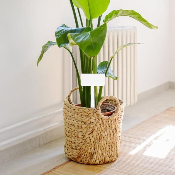 20pcs T-Shaped Plant Labels White 36cm Sturdy Garden Markers for Outdoor Vegetable and Indoor Potted Plants Reusable Garden Supply Tags