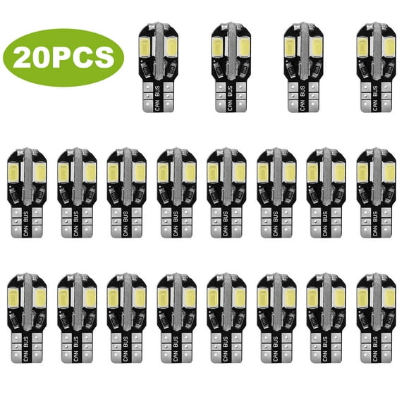 20pcs T10 SMD5730 LED Bulb, iMounTEK Super Bright LED Light Bulb White for Car Interior License Plate Map Dome Corner Light Lamp