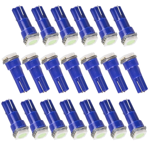 20pcs T5 74 Instrument Cluster Gauge Dash LED Bulb light 17 57 37 73 (Ice blue)