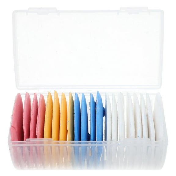 20pcs Tailor Chalk Assortment Triangle Fabric Marker Chalk Supply With Plastic Storage Box For Crafting Sewing Fabric Marking