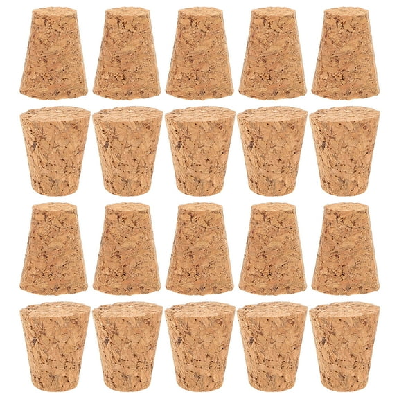 20pcs Tapered Wine Corks DIY Craft Corks Liquor Bottles Corks Beer Bottles Corks Plugs Natural Wine Corks Mini Wood Cork Stopper Replacement for Bottles