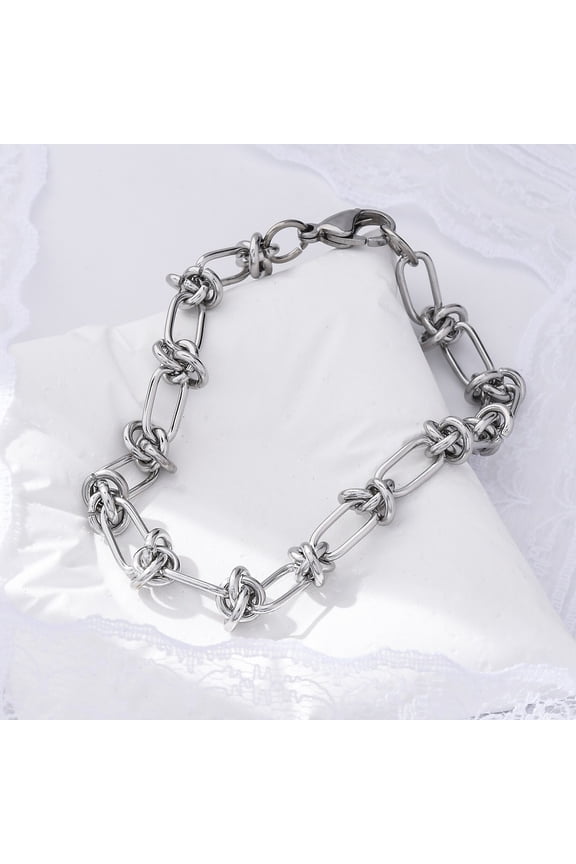 20pcs Tarnish Resistant 304 Stainless Steel Link Chain Bracelets with Lobster Claw Clasps Stainless Steel color 8 inch(20.3cm)