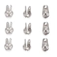 thumbnail image 1 of 20pcs Resistant 304 Stainless Steel Smooth Surface Bead Tips Calotte Ends Clamshell Knot Cover Stainless Steel color 6x4x2.5mm Hole: 1mm Inner Diameter: 2mm, 1 of 6