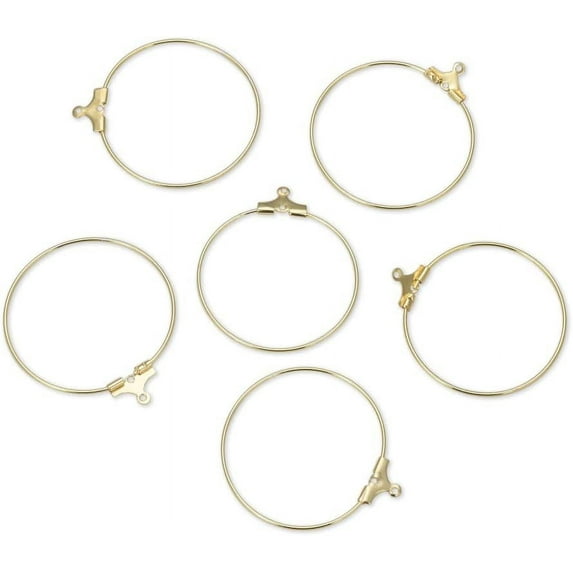 20pcs Tarnish Resistant Gold 30mm Round Circle Beading Hoop Link Connector Component for Earrings Jewelry Making BF130-5
