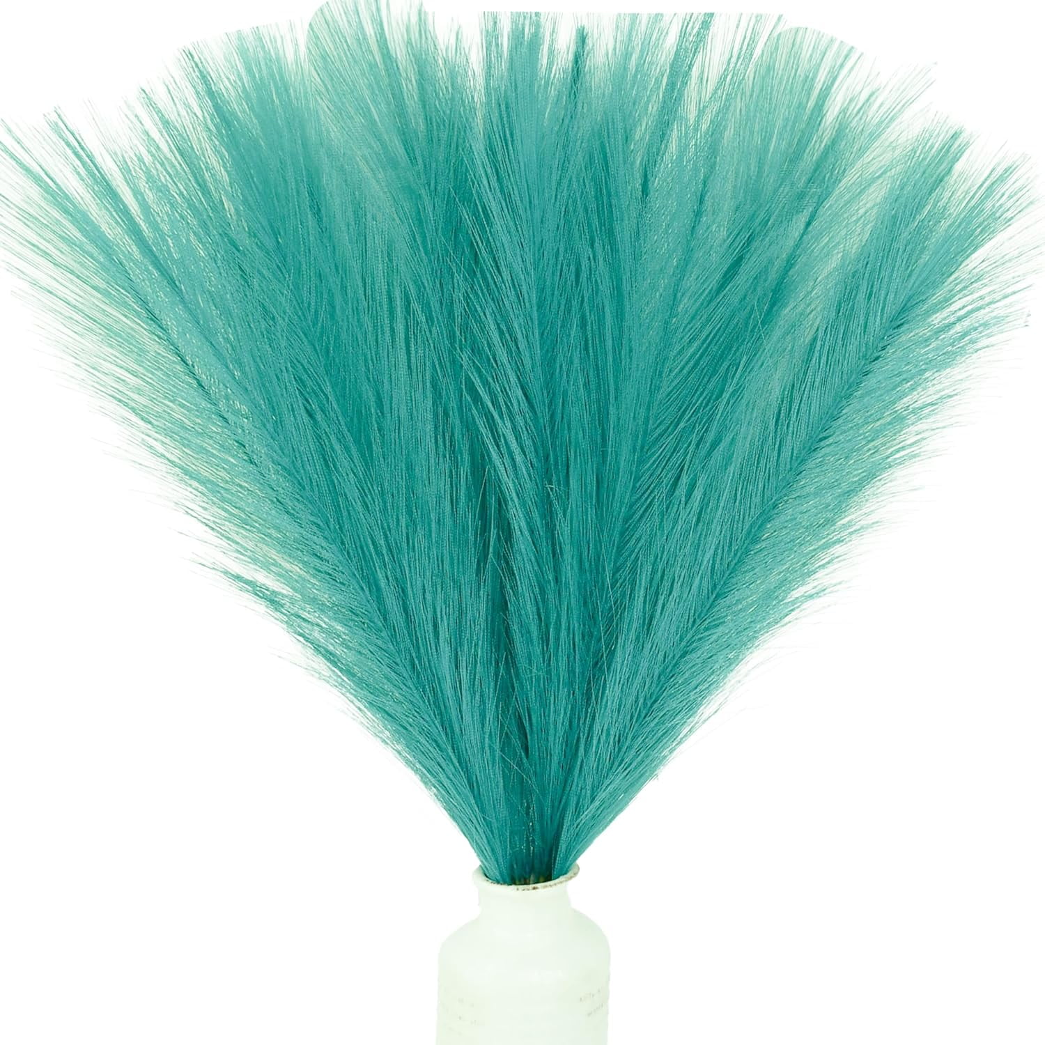 20pcs Teal Silk Pampas Grass Artificial Fake Flowers 18" for Mother's
