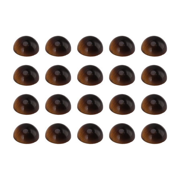 20pcs Tiger Eye Cabochon Jewelry Making Smooth Round Flatback Cabochon Bead for Ring Necklace DIY
