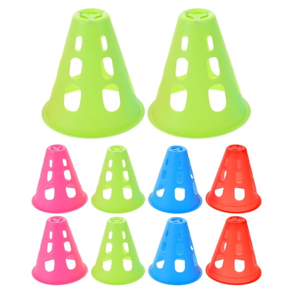 20pcs Training Cones For Sports Training Windproof Boundary Marking Blue Plastic