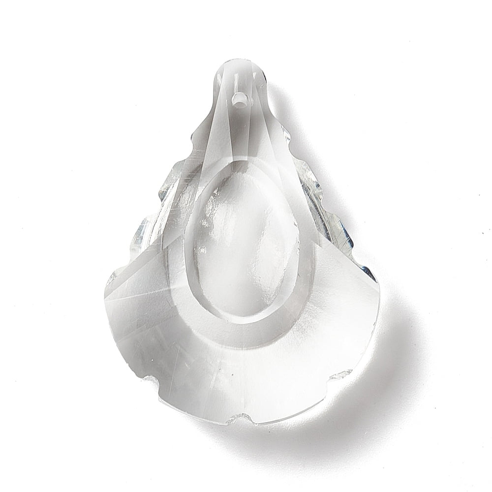 20pcs Transparent Glass Pendants for Chandelier Hanging Pendants Faceted Teardrop Clear 47x34.5x13.5mm Hole: 1.8mm