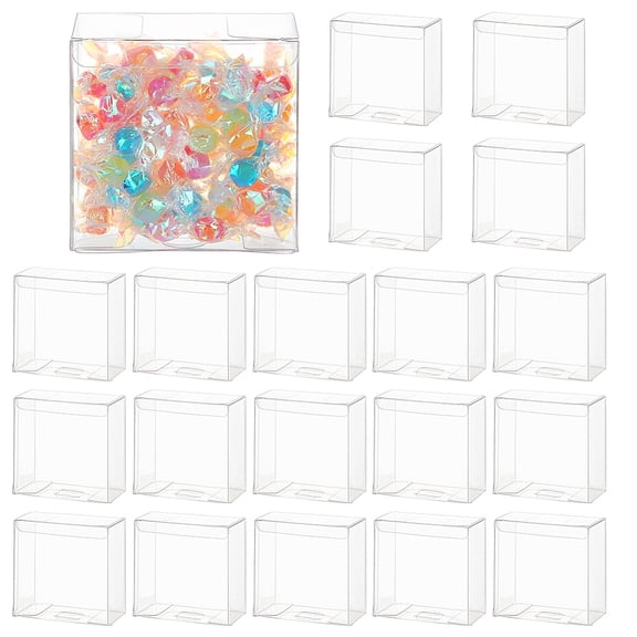 20pcs Transparent PVC box Rectangle Clear 10.2x5x10.2cm Plastic