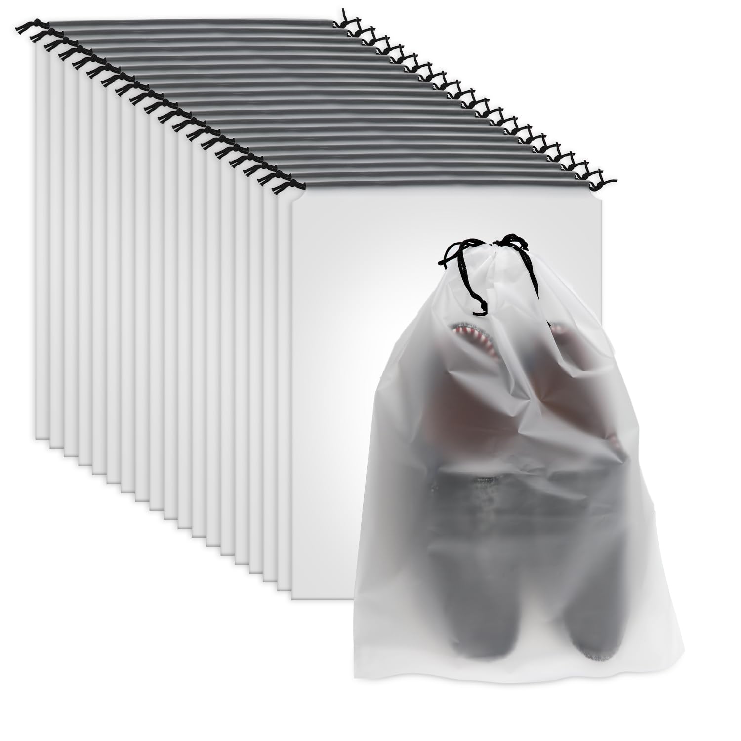 20pcs Transparent Travel Covers Shoe Bags for Packing in Suitcase