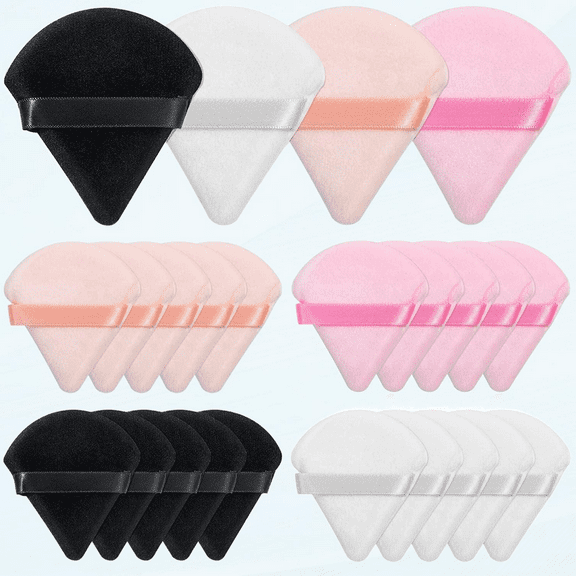 20pcs Triangle Powder Puff, Makeup Sponge Powder Applicator for Face and Eye