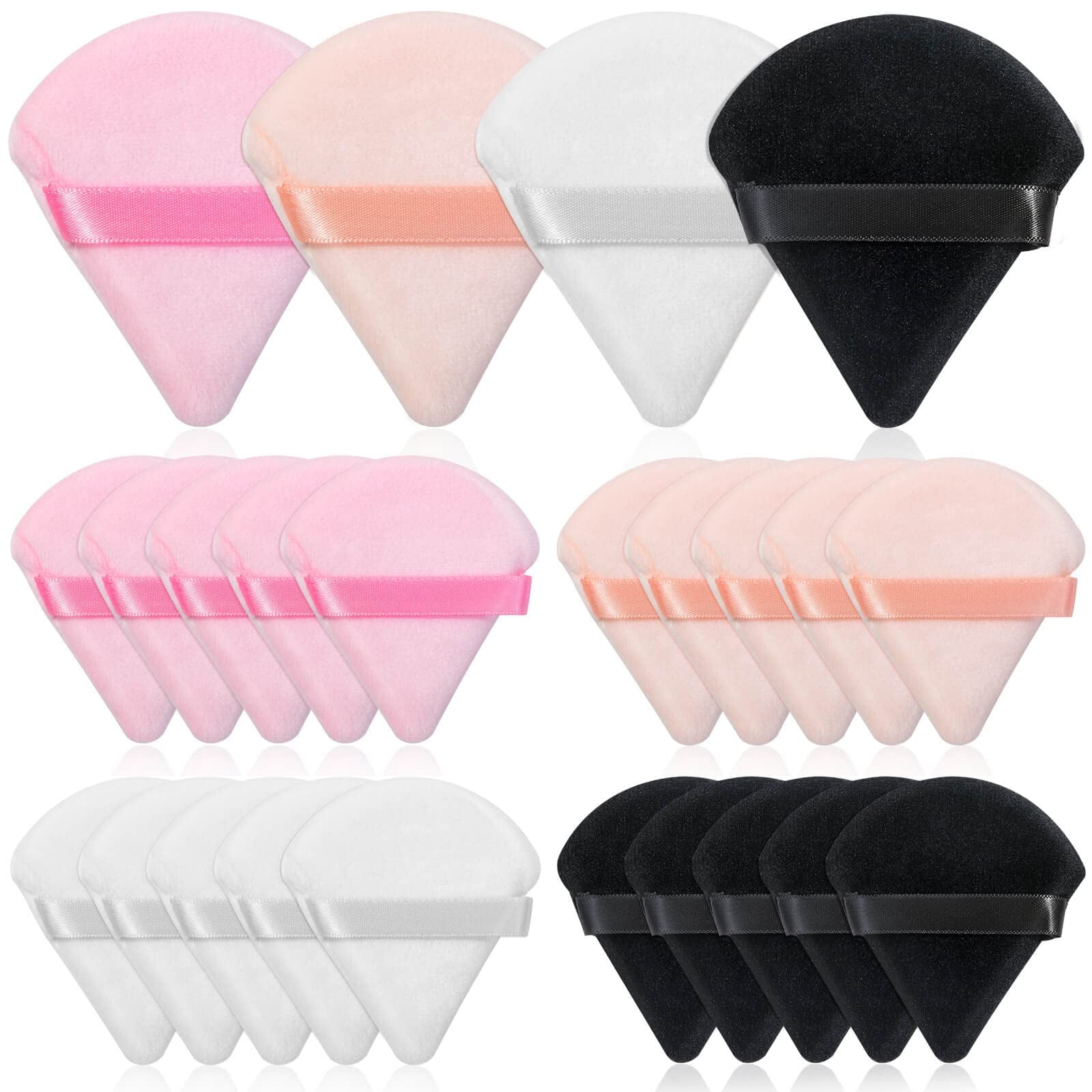 20pcs Triangle Powder Puff, Setting Powder Puff for Make Up, Face Puff