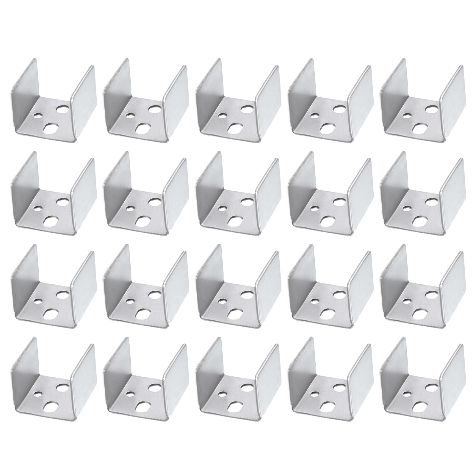 20pcs U Bracket for 1.46" Panels, 36x37x28mm Metal U Shaped Fasteners Brackets