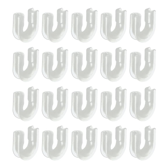 20pcs U-Shape Line Protections Connector Fishing Thimbles Fishing Equipment Plastic Terminal Tackle Thimbles