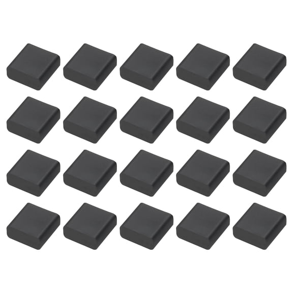 20pcs USB 2.0 Port Cap Cover Anti Dust Silicone Protector for USB Male USB Data Cable Black