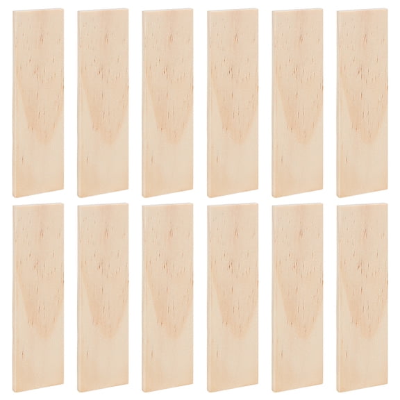 20pcs Unfinished Pine Wood Block 5.9 * 1.6 * 0.2inch Wooden Blocks Rectangle Board Craft Panel